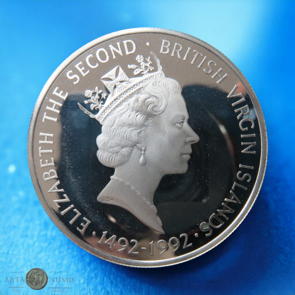 ILES VIERGES BRITANNIQUES - BRITISH VIRGIN ISLANDS - 25 Dollars Proof C.Colomb et Isabelle 1992 KM.106