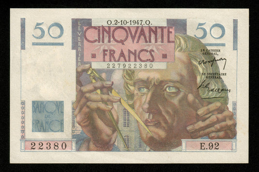 FRANCE - 50 Francs Le Verrier 1947 F.20.09 Pick 127b pr.NEUF / UNC-