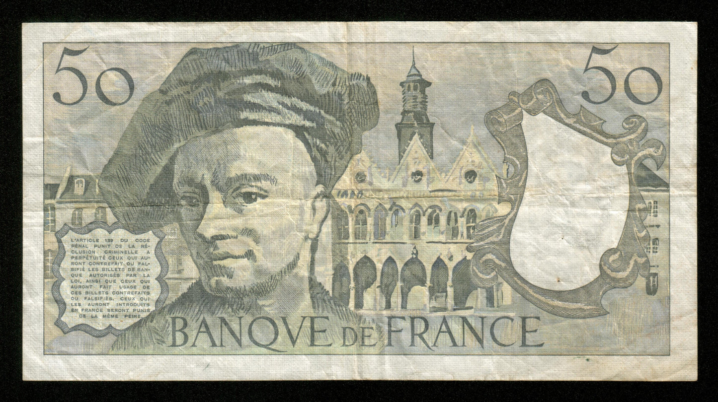 FRANCE - 50 Francs Quentin de La Tour 1979 F.67.04, Pick 152a TB / Fine
