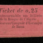 ALGÉRIE - Ville de Batna : Nécessité, Ticket 25 Centimes 1915 - Union des Commerçants, Comptoir d'Escompte