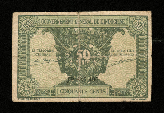 INDOCHINE FRANÇAISE - FRENCH INDOCHINA - 50 Cents (1942) Pick 91a B / Good
