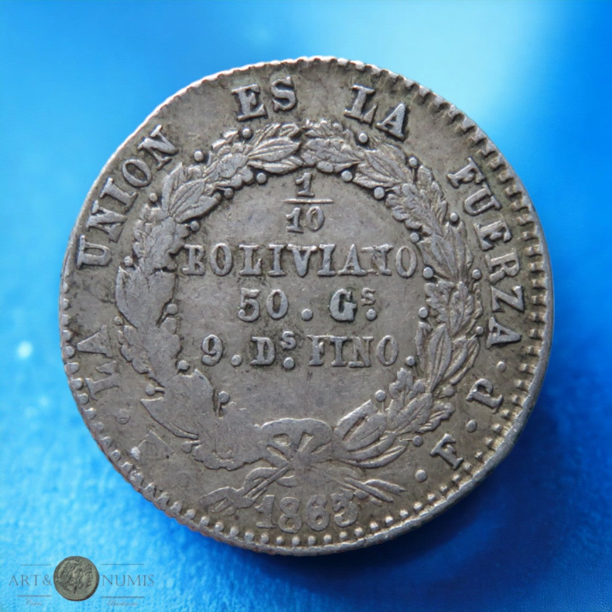 BOLIVIE - BOLIVIA - 1/10 Boliviano 1865 KM.150