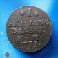 DANEMARK - DENMARK - 1 Skilling 1771 KM.616