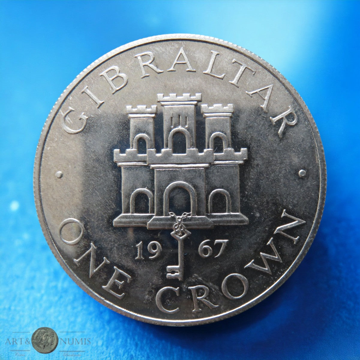 GIBRALTAR - 1 Crown Proof 1967 KM.4a