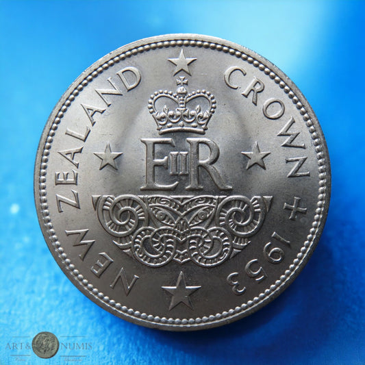 NOUVELLE-ZELANDE - NEW ZEALAND - 1 Crown 1953 KM.30