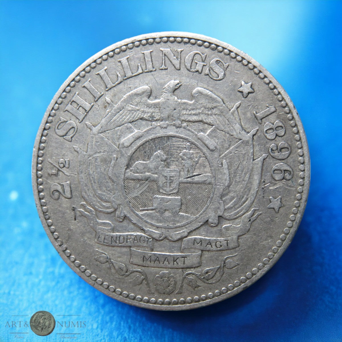 AFRIQUE DU SUD - SOUTH AFRICA - 2 1/2 Shillings 1896 KM.7