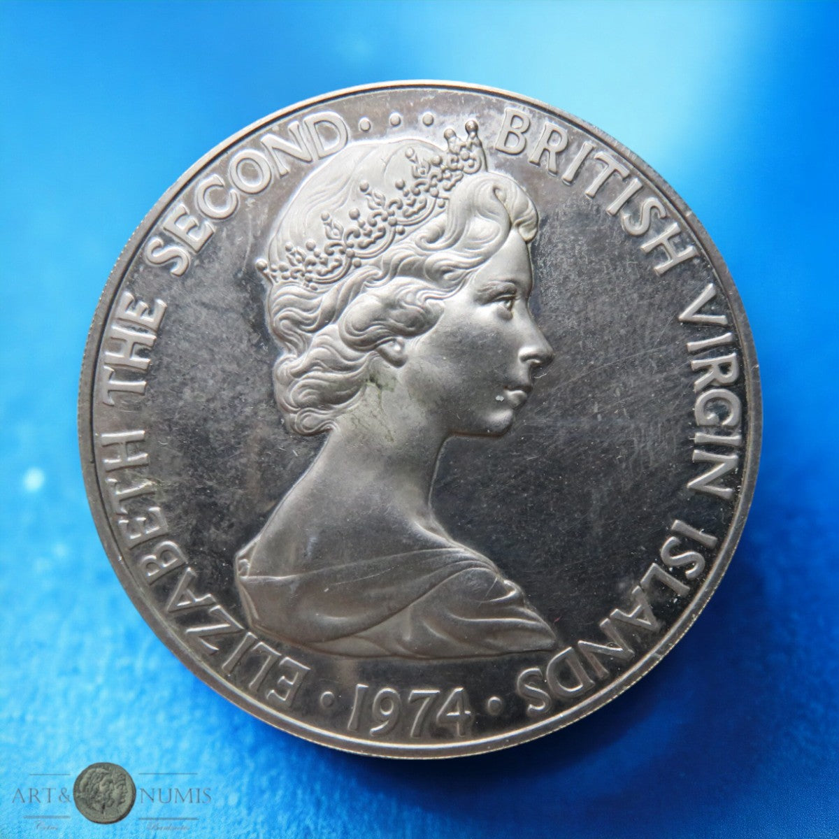 ILES VIERGES BRITANNIQUES - BRITISH VIRGIN ISLANDS - 1 Dollar Proof Frigate 1974 KM.6a