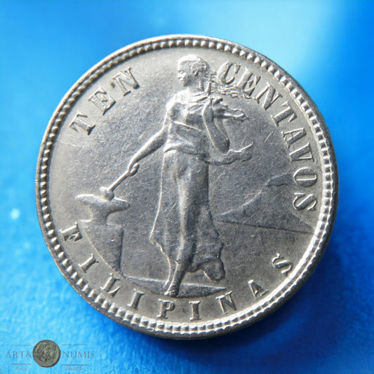 PHILIPPINES - 10 Centavos 1911 KM.169