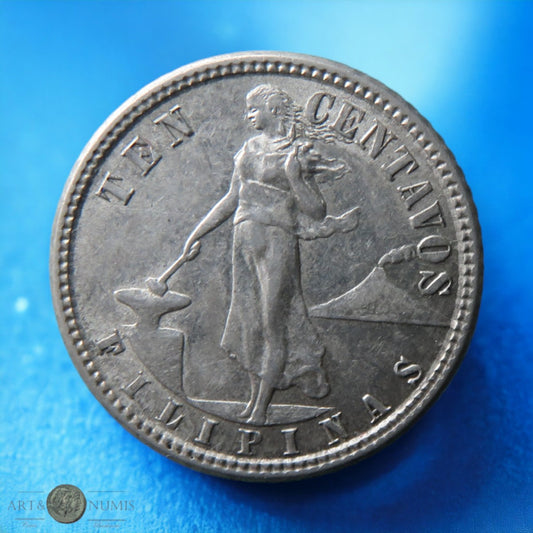 PHILIPPINES - 10 Centavos 1917 KM.169