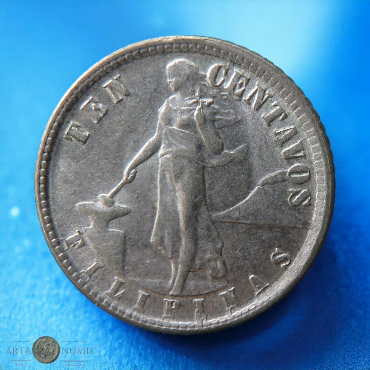 PHILIPPINES - 10 Centavos 1921 KM.169