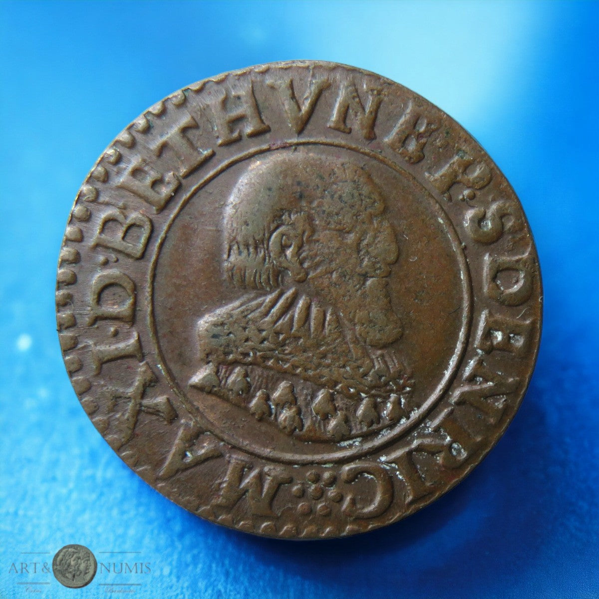 FRANCE - PRINCIPAUTÉ DE BOISBELLE-HENRICHEMONT - MAXIMILIEN Ier - DUC DE SULLY - Double tournois 1636