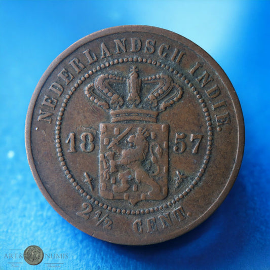 INDES NEERLANDAISES - NETHERLANDS EAST INDIES - 2 1/2 Cents 1858 KM.308.1