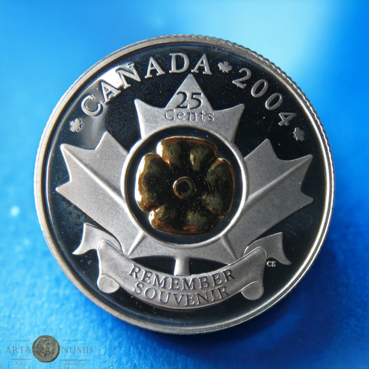 CANADA - 25 Cents Proof Poppy 2004 KM.510a