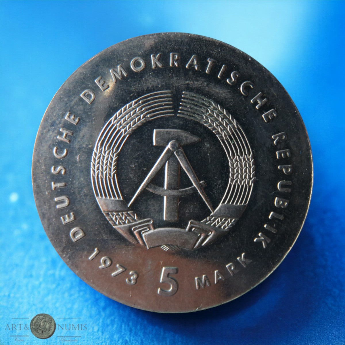 ALLEMAGNE - GERMANY  - RDA - 5 Mark Otto Lilienthal 1973 KM.43