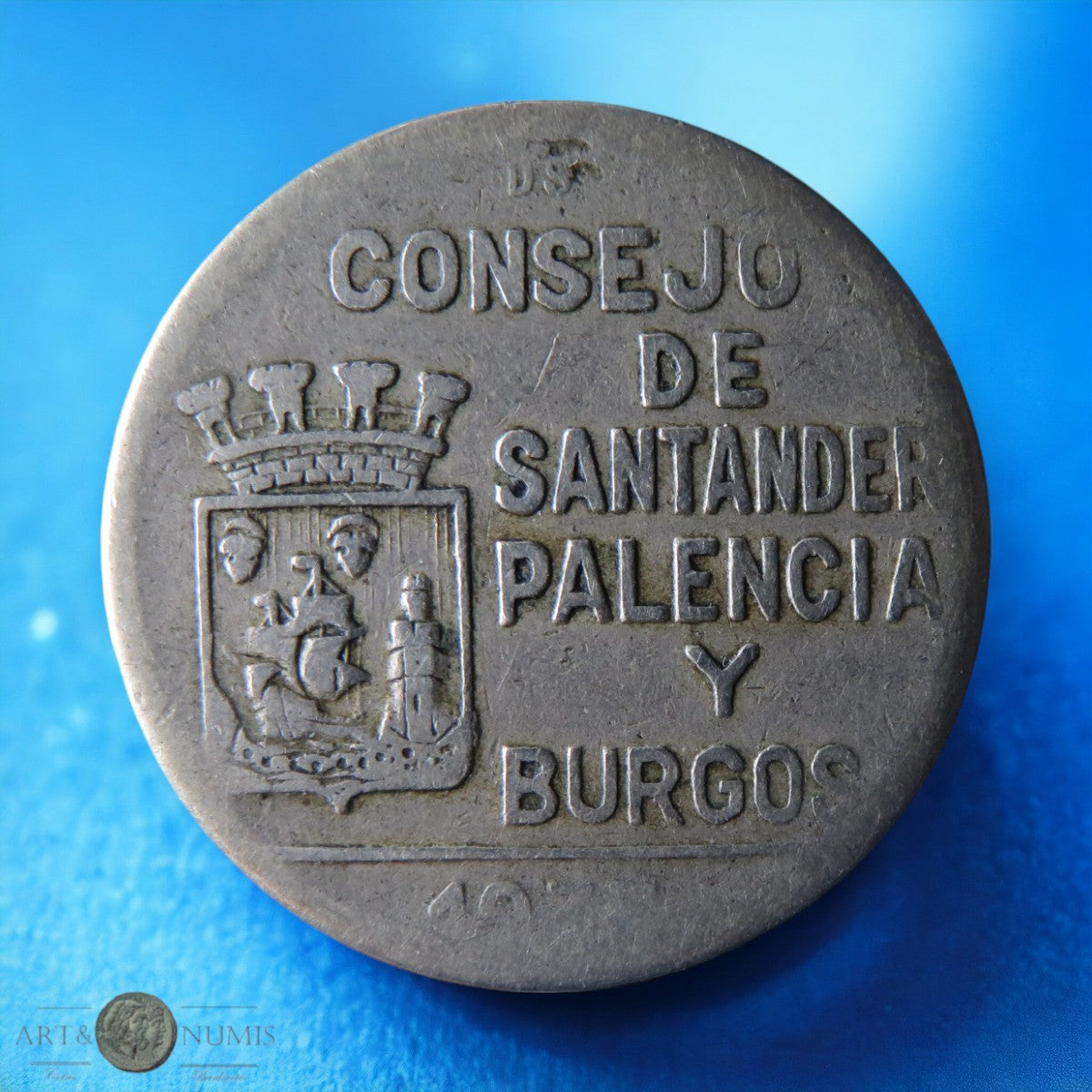 ESPAGNE - SPAIN - GUERRA CIVIL - Santander, Palencia et Burgos - 1 Peseta 1937 Cal.35