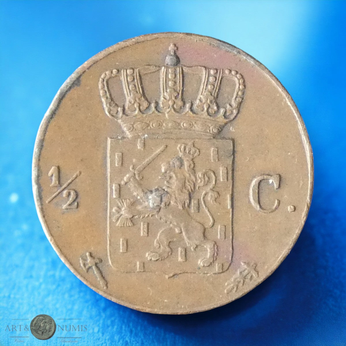 PAYS-BAS - NETHERLAND - 1/2 Cent 1875 KM.90