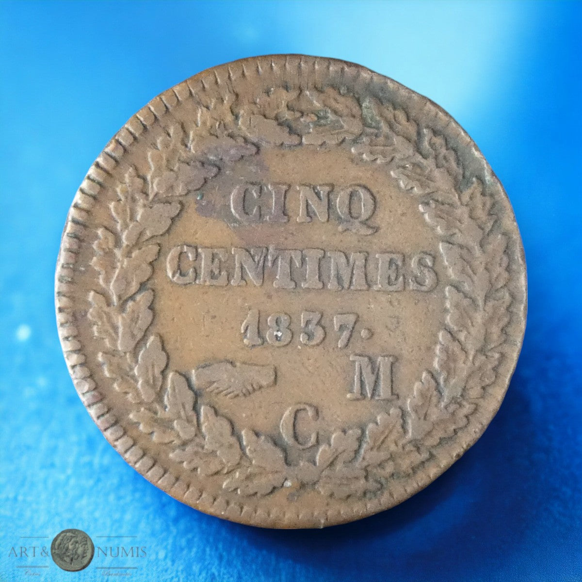 MONACO - 5 Centimes 1837 KM.95.1