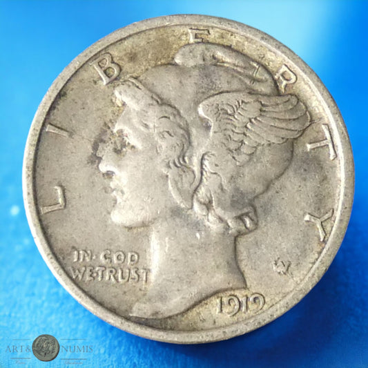 USA - 10 Cents "Mercury Dime" 1919 Philadelphie KM.140