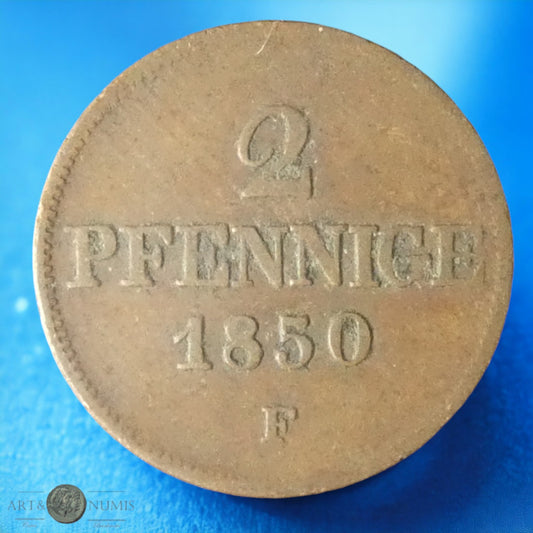 ALLEMAGNE - GERMANY - SAXE - 2 Pfennige 1850 AKS.110