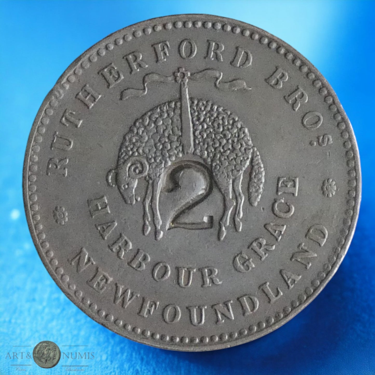 CANADA - NEW FOUNDLAND - Token 1/2 Penny Rutherford Bros 1846