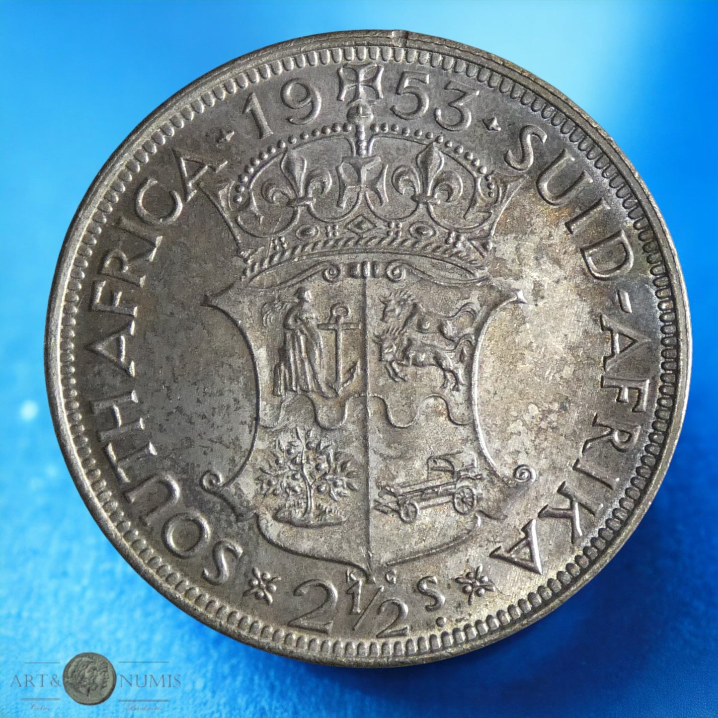 AFRIQUE DU SUD - SOUTH AFRICA - 2 1/2 Shillings 1953 KM.51