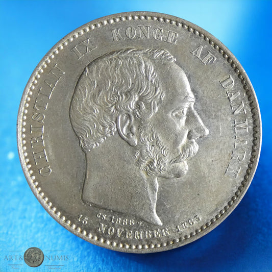 DANEMARK - DENMARK - 2 Kroner 1888 KM.799