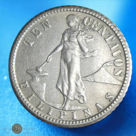 PHILIPPINES - 10 Centavos 1907 KM.169