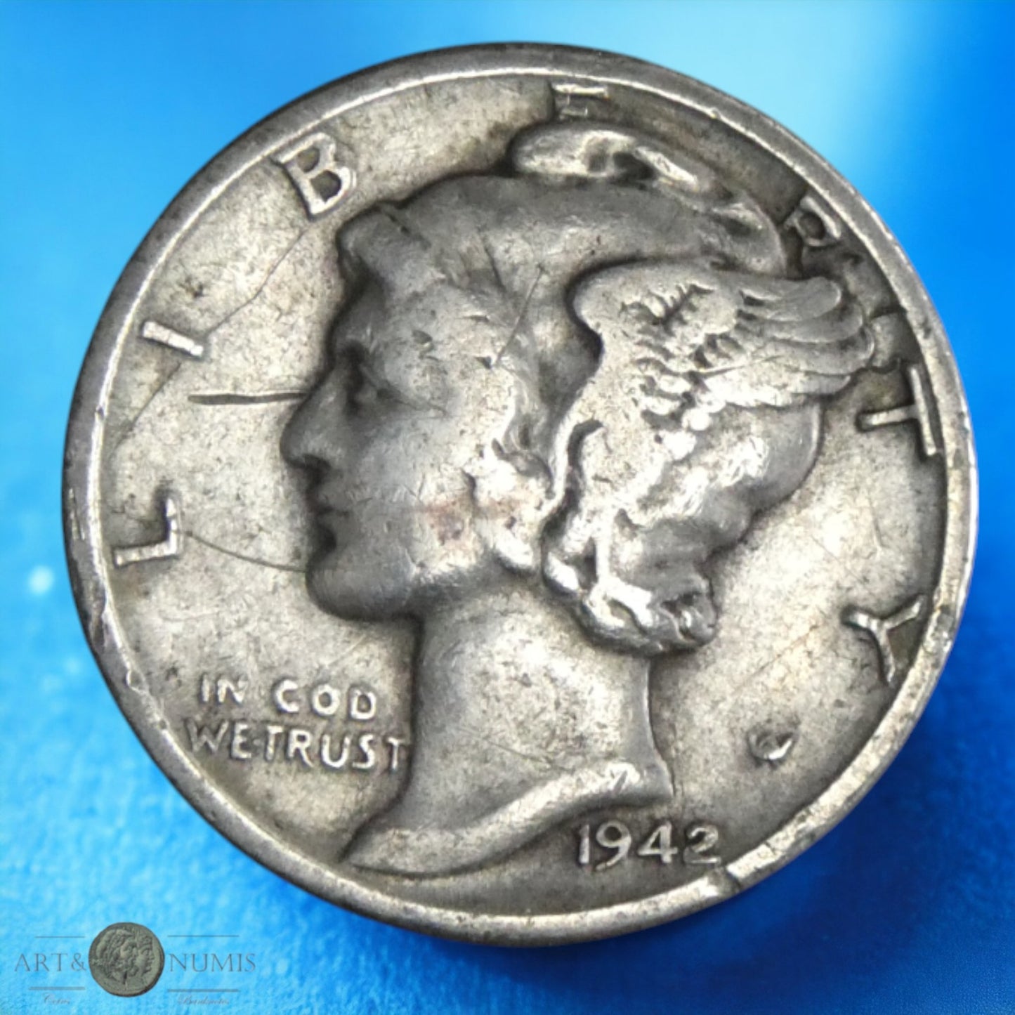 USA - 10 Cents "Mercury Dime" 1942 D KM.140