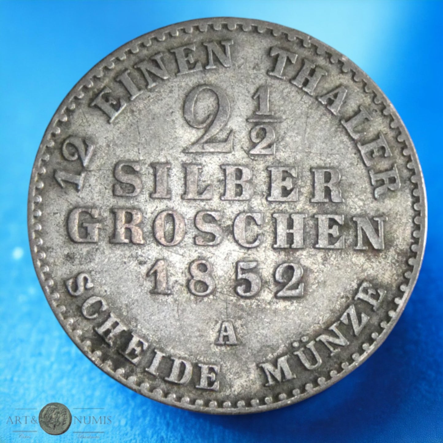 ALLEMAGNE - GERMANY - PRUSSE - 2 1/2 Silbergroschen 1852 A AKS.83