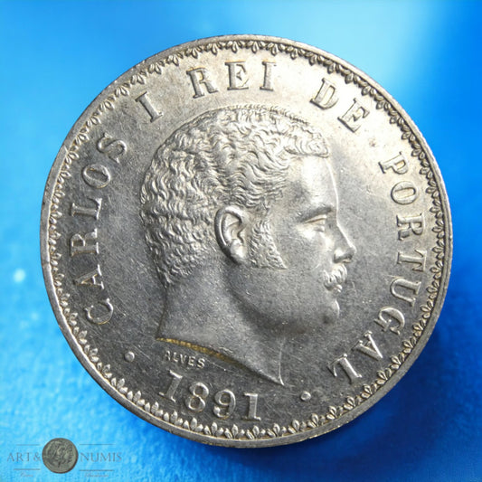 PORTUGAL - 500 Reis Carlos Ier 1891 KM.535