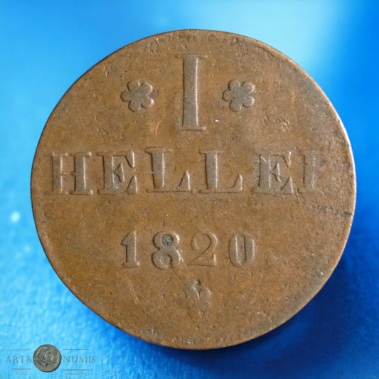 ALLEMAGNE - Francfort - 1 Heller 1820 KM.301