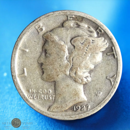 USA - 10 Cents "Mercury Dime" 1927 Philadelphie KM.140