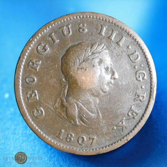 ROYAUME UNI - 1/2 Penny 1807 KM.662