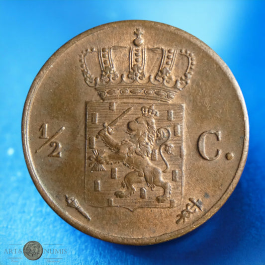PAYS-BAS - 1/2 Cent 1822 KM.51