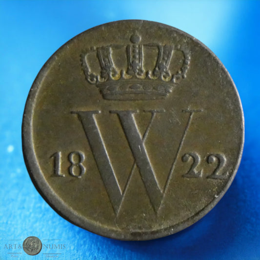 PAYS-BAS - 1/2 Cent 1822 KM.51