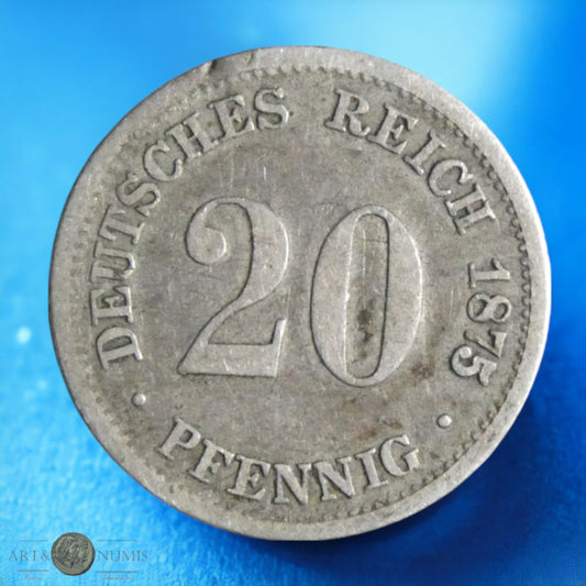 ALLEMAGNE - 20 Pfennig 1875 F KM.5