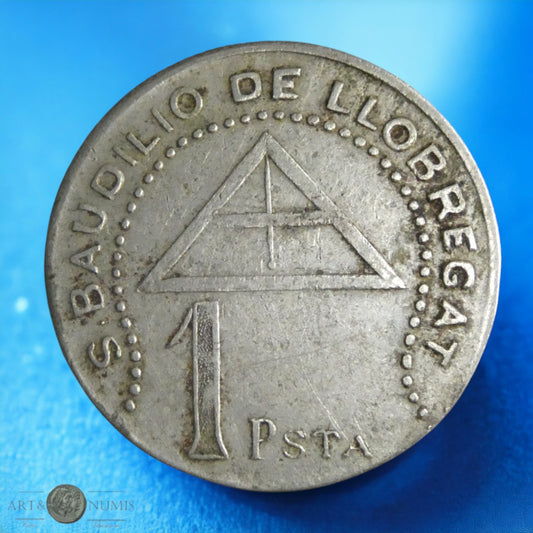 ESPAGNE - 1 Peseta Sant Boi de Llobregat. Cooperativa Obrera Samboyana "La Reivindicación"