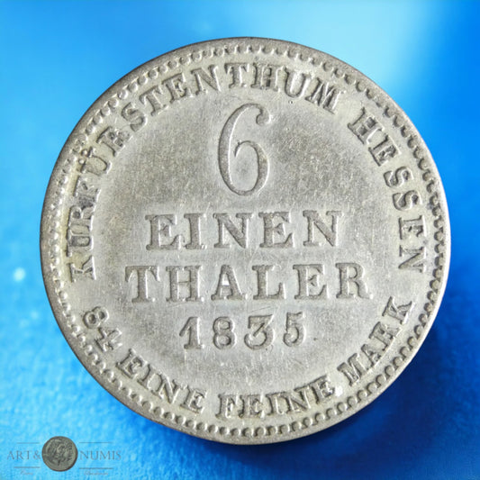 ALLEMAGNE - HESSEN-KASSEL - 1/6 Thaler 1835 AKS.47