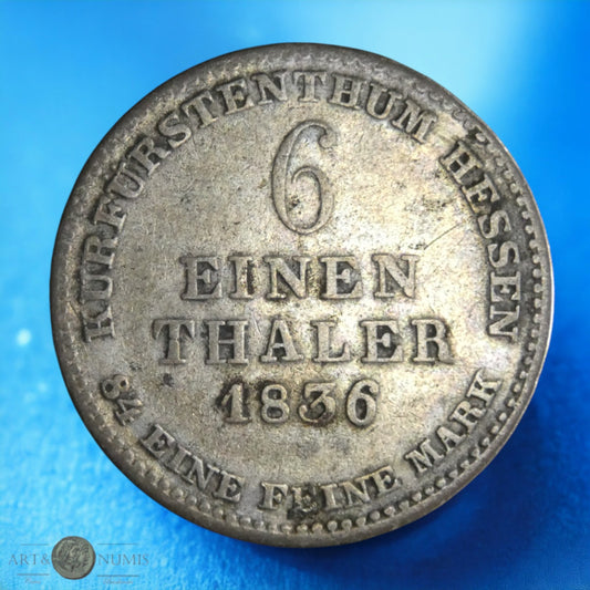 ALLEMAGNE - HESSEN - 1/6 Thaler 1836 AKS.47