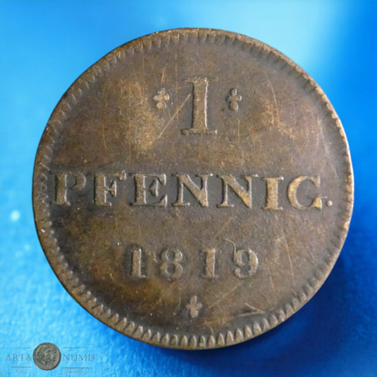 ALLEMAGNE - Francfort - 1 Pfenning 1819
