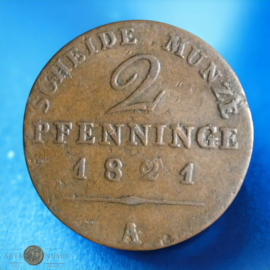 ALLEMAGNE - PRUSSE - 2 Pfenninge 1821 A AKS.32