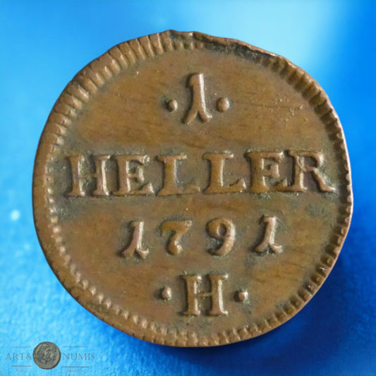 ALLEMAGNE - BURGAU - 1 Heller 1791