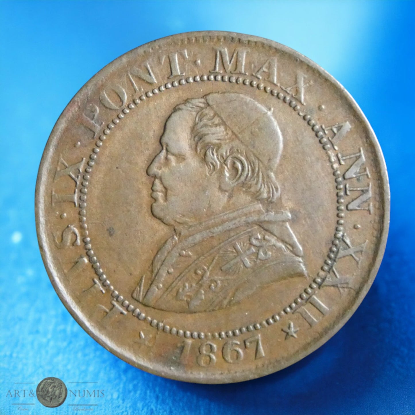 VATICAN - 1/2 Soldo 1867 KM.1371