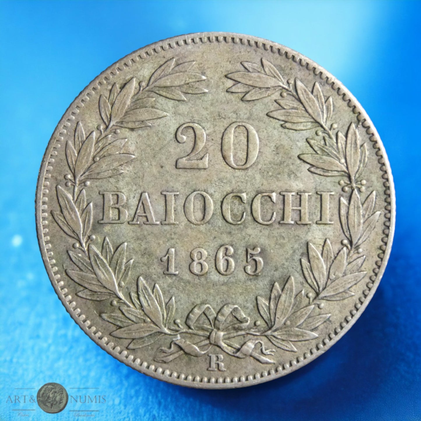 VATICAN - 20 Baiocchi 1865 KM.1360a