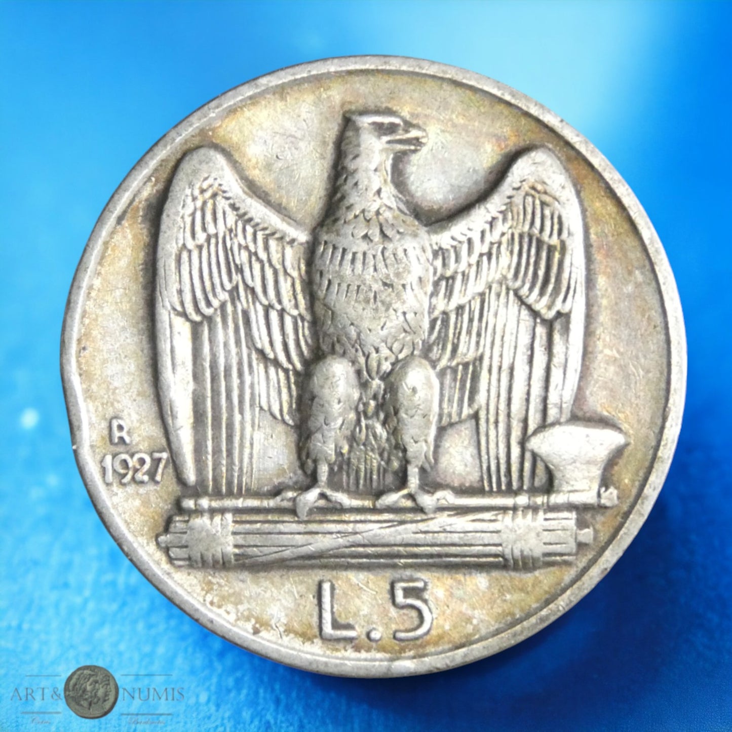 ITALIE - 5 Lire 1927 KM.67.1