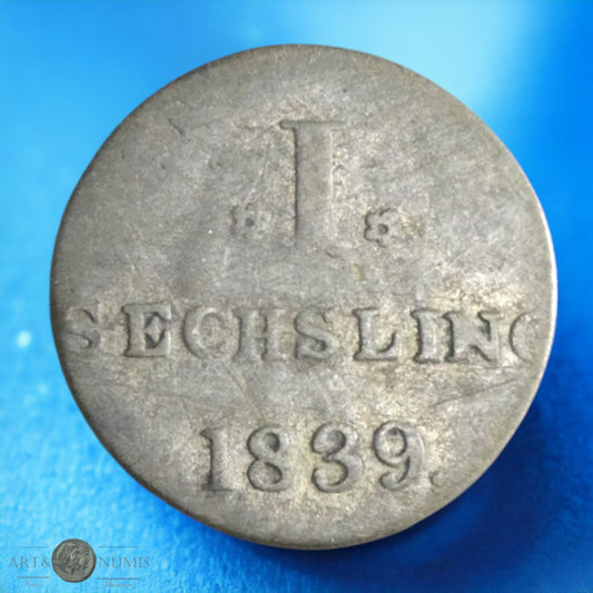 ALLEMAGNE - 1 Sechsling 1839 AKS.24