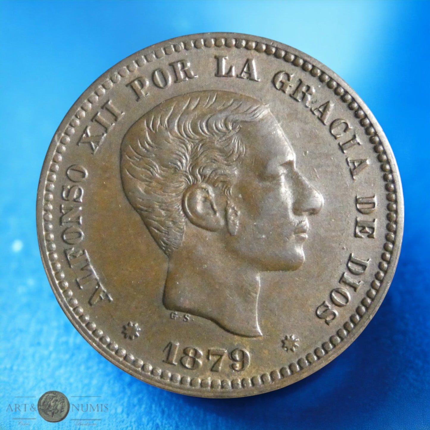 ESPAGNE - 5 Centimos 1879 KM.674