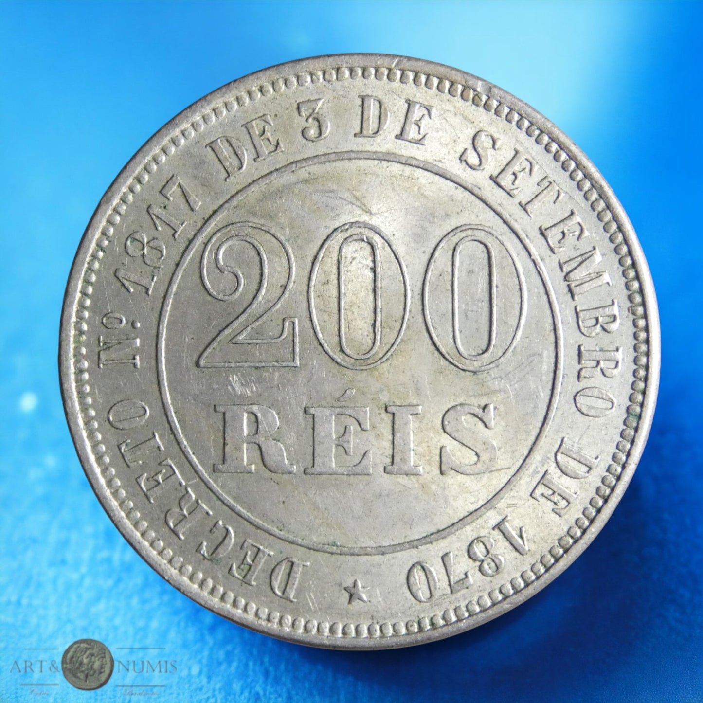 BRESIL - 200 Reis 1871 KM.478