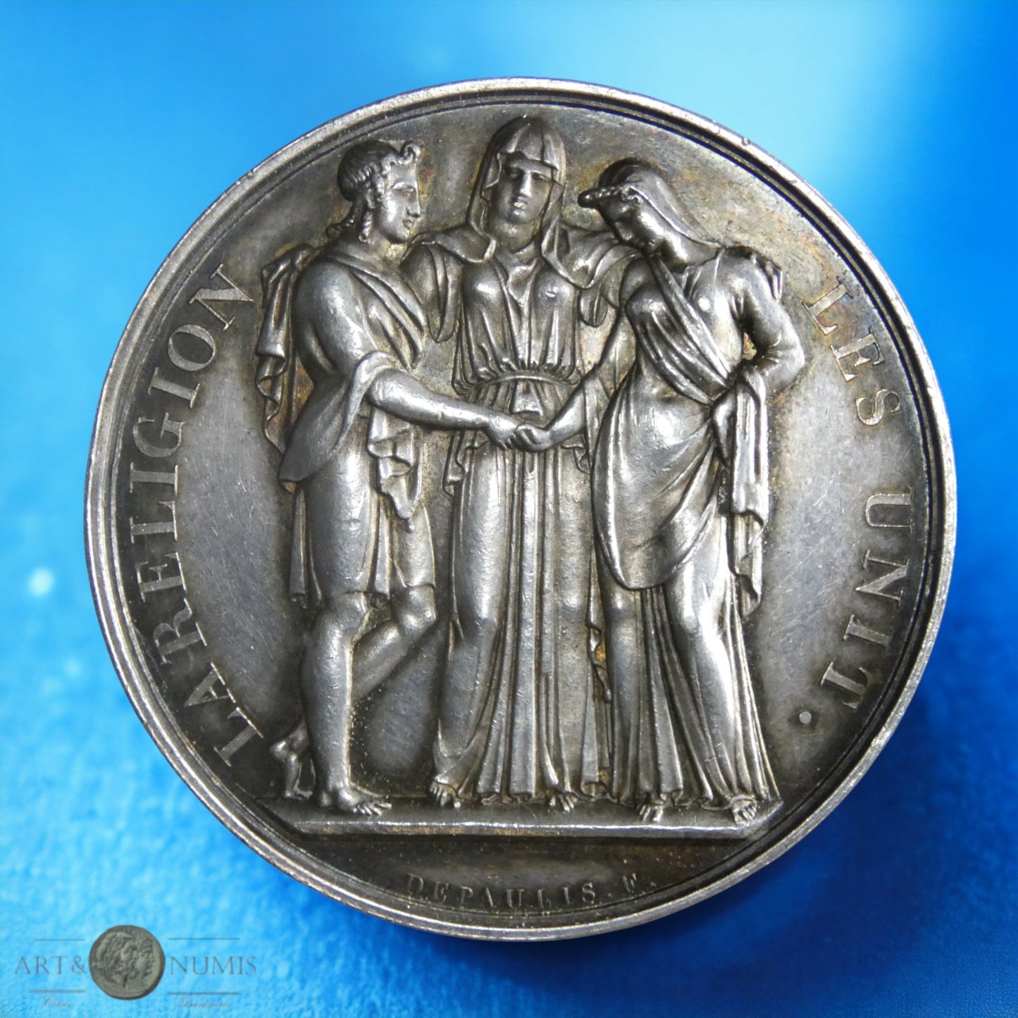 FRANCE - Médaille de mariage "La Religion les Unit" 1816 A.A.Legrand P.Démoulin