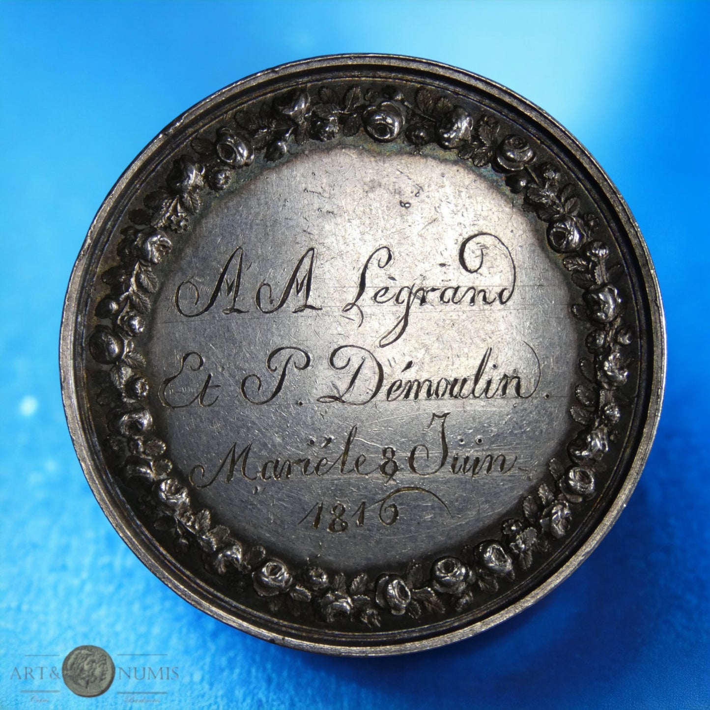 FRANCE - Médaille de mariage "La Religion les Unit" 1816 A.A.Legrand P.Démoulin